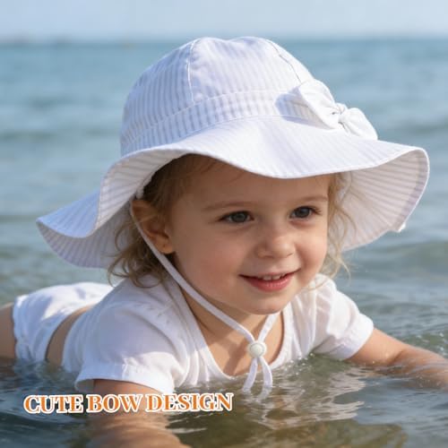 Baby Girl Sun Hat Kids Summer Beach Wide Brim Hats Toddler Bucket Hat - Image 2