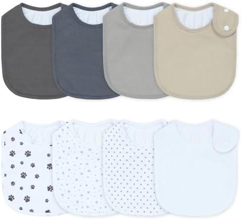 Waterproof Baby Bibs for Boys & Girls Soft and Absorbent Bandana Drool Bibs Set by Benoxine