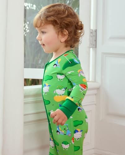 babee Reshinee Bamboo Viscose Baby Footie Pajama, Zipper Sleeper Boys Girls - Image 2