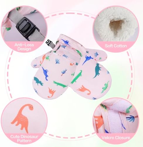 Toddler Mittens Lined Fleece Snow Gloves - Image 2