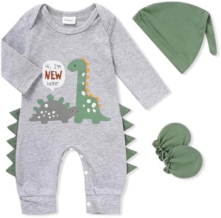 GRNSHTS Newborn Baby Boy Romper Coming Home Outfits Letter Print Bodysuit by GRNSHTS