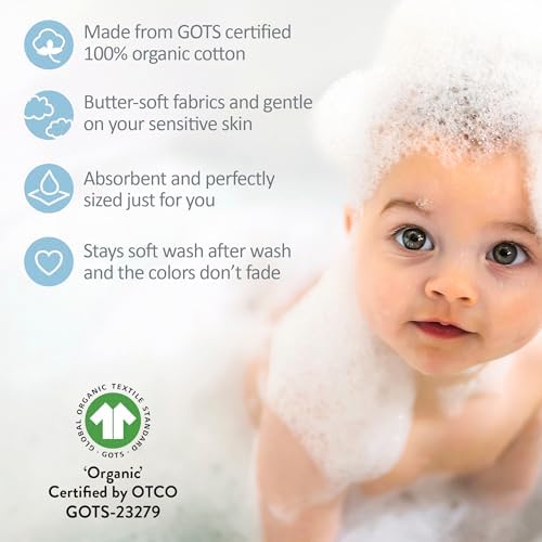 Butterblu River 10-Pack Baby Terry Washcloths 100% Organic Cotton Absorbent - Image 6
