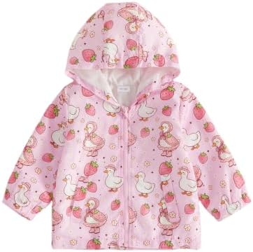 Toddler Baby Girl Windbreaker Jacket Zip Up Hoodie Long Sleeve Sweatshirt by Emmababy