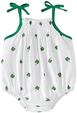 ROMPERINBOX Baby Girl Bodysuit Cotton Spaghetti Strap Sleeveless Onsies Summer by RomperinBox