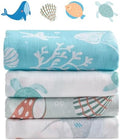 Baby Swaddle Blankets, Bamboo Muslin Receiving Blanket | 4-Pack, Lightweight & by IBESTOPIA
