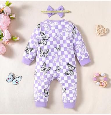Mikrdoo Newborn Baby Girl Clothes Long Sleeve Romper - Image 4