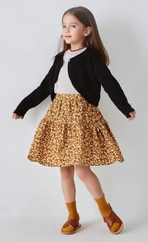Toddler Girls Cardigan Sweater Bolero Shrug Baby Kids Long Sleeve Cropped Dress - Image 3