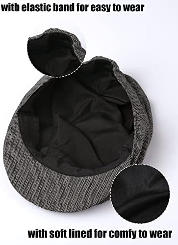 A&J DESIGN Baby Boys Newsboy Cap Toddler Kids Tweed Vintage Flat Hat - Image 4