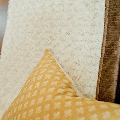 Saranoni Luxury Oversized Blanket Soft Plush Ivory Swirl Gingersnap XL | Lush - Image 6