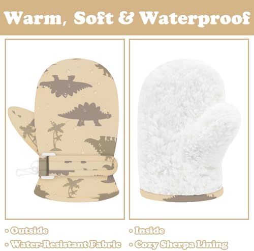 Sarfel Toddler Mittens Waterproof Toddler Gloves Baby Winter Mittens Toddler - Image 2