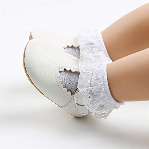Meckior Infant Baby Girls Soft Sole Bowknot Princess Wedding Dress Mary Jane - Image 3