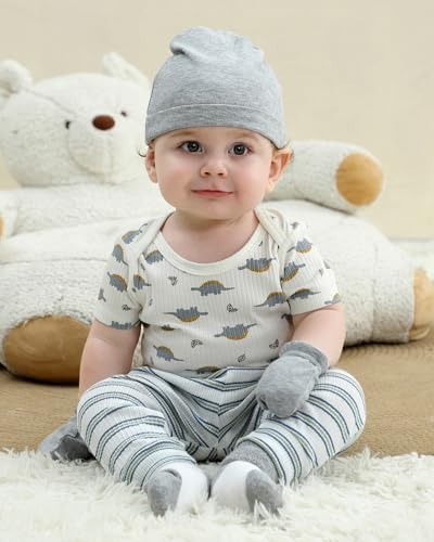 Baby Hats Mittens and Socks Set Soft Cotton Newborn Hat Glove - Image 3