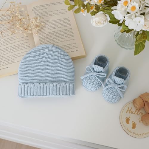 Baby Booties with Hat Set - Image 4