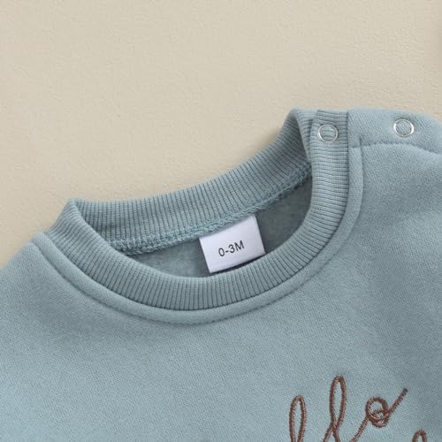 VISGOGO Newborn Infant Baby Boy Oversized Romper Sweater Bodysuits Coming Home - Image 4