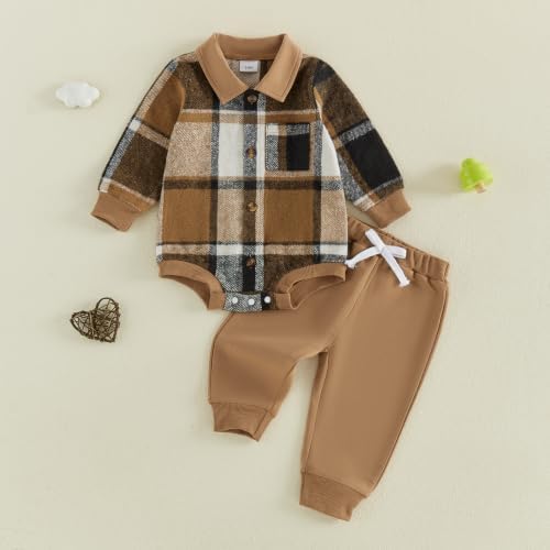 Giraropa Newborn Baby Boy Clothes Rib Knit Romper Jumpsuit Solid Sweater - Image 4