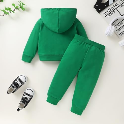 YOUNGER TREE Baby Clothes for Girls Boy Solid Color Hoodie and Sweatpants - Image 3