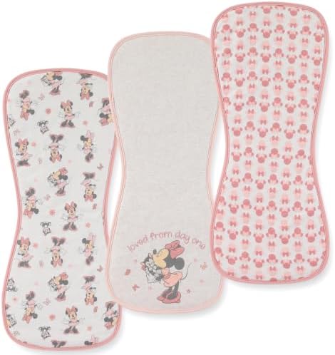 Disney Baby Minnie Mouse Burp Cloths 3 Pack 20" x 10" Burping Rags Infants by Disney