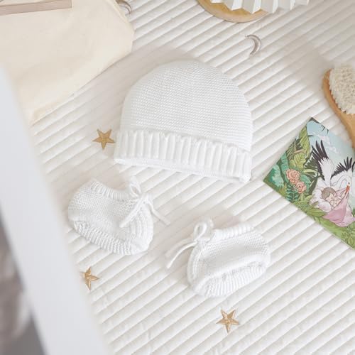 Baby Booties with Hat Set - Image 3