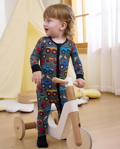 babee Reshinee Bamboo Viscose Baby Footie Pajama, Zipper Sleeper Boys Girls - Image 4