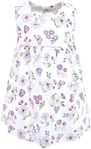 Hudson Baby Infant and Toddler Girls Cotton Dress and Cardigan Set - Image 4