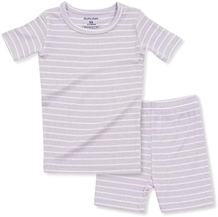 AVAUMA Stripe Pattern Baby Boys Girls Pajama Set Kids Toddler Snug fit Ribbed by AVAUMA