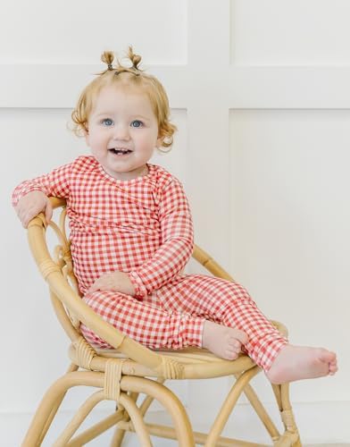 moimoln Cotton Modal Baby Toddler Pajamas Check Solid Leopard 6M-8Y - Image 2
