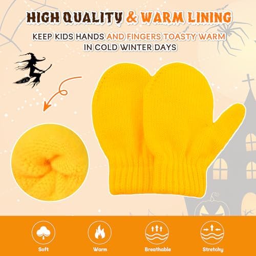 Century Star Toddler Mittens Thick Knit Kids Winter Gloves Warm Toddler Winter - Image 3