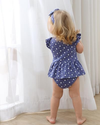 Baby Girls Romper Summer Ruffled Sleeve Bodysuit Dresses Infant Girl Clothes - Image 6