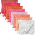 8 Packs Muslin Burp Cloths Large 20" x 10", 6 Layers Unisex Baby Absorbent 100% by Remagr