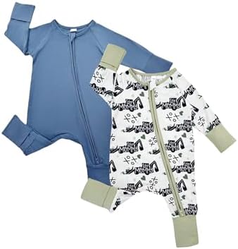 Bow Dream Bamboo Pajamas for Baby, Rayon Sleeper Romper Jumpsuit Outfit | 93% by BowDream