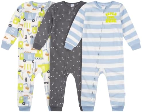 Gerber Baby Boys 3-Pack Fleece Footless Pajamas by Gerber