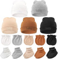 BQUBO Newborn Baby Hat Mittens Socks Set Infant Cotton Beanie Gloves Thick Warm by DRESHOW