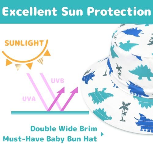 Baby Sun Hat Baby Boy Hats Toddler Hat UPF 50+ Bucket Hat - Image 5
