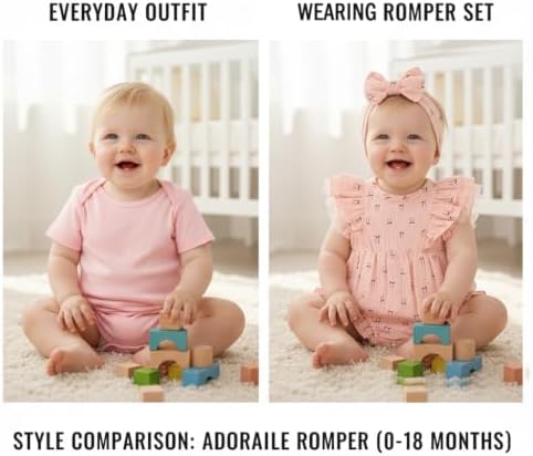 TITKKOP Ruffle Bubble Romper for Baby Girl | One-Piece Shorts Jumpsuit | Summer - Image 4