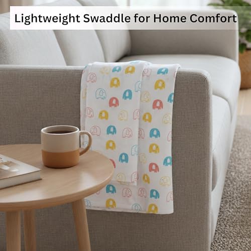 Cotton Baby Swaddle Blanket 28"x28" – Soft Breathable Newborn Receiving Blanket - Image 4