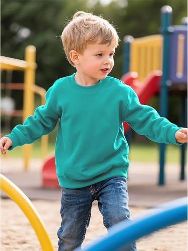 Cooraby 3 Pack Baby and Toddler Boys Crewneck Sweatshirts Kids Solid Cotton - Image 3
