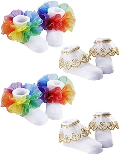 PrinceSasa Little Baby Girl Princess Lace Ruffles Socks Set - Image 4