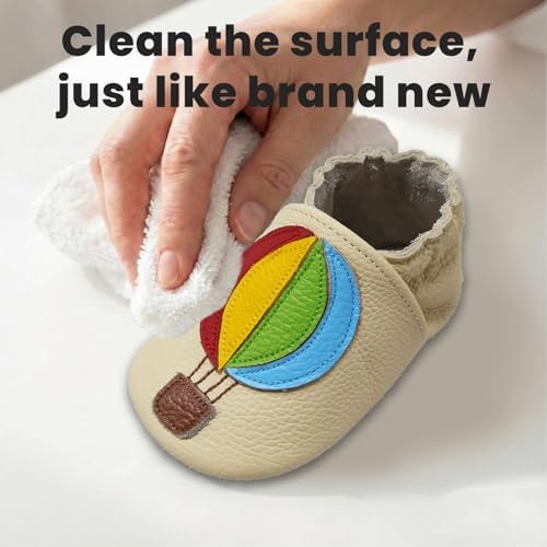 YALION Baby Soft Leather Shoes Suede Sole Infant Toddler First Walking Sports - Image 6