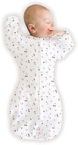 SwaddleDesigns Organic Transitional Swaddle Sack, Arms Up Half-Length Sleeves & by SwaddleDesigns
