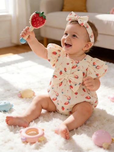 Vibebox Baby Girls Clothes Summer One-sies Romper Outfit Preemie-18 Months - Image 3