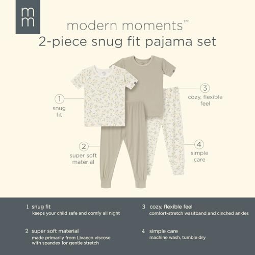 MODERNMOMENTS Baby Viscose 4-piece Tight Fitting Pajama Sets - Image 6