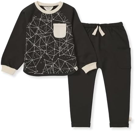Burt's Bees Baby Boys Shirt and Pant Set, Long Sleeve Top & Bottom Outfit Bundle by BurtsBeesBaby