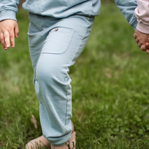 Burt's Bees Baby Boys Shirt and Pant Set, Long Sleeve Top & Bottom Outfit Bundle - Image 5