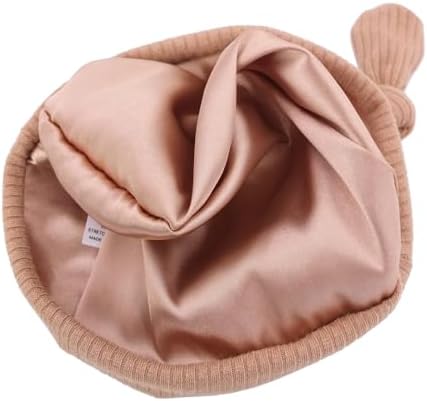 Silky Satin Lined Newborn Hat Hair Care Knot Beanie Hats - Image 3