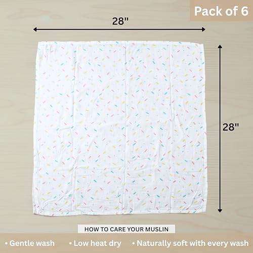 Cotton Baby Swaddle Blanket 28"x28" – Soft Breathable Newborn Receiving Blanket - Image 3