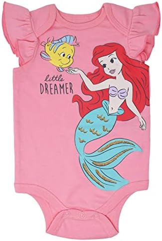 Disney Princess Ariel Cinderella Aurora Baby Girls Bodysuits and Headband - Image 2