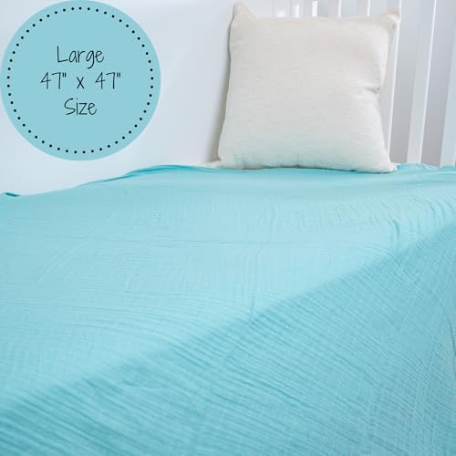 LollyBanks Baby Blankets 2 Pack, 100% Cotton Soft Muslin Swaddle Blanket - Image 7