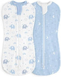 Baby Swaddle 0-2 Months, Cotton Arm-In Zipper Sleep Sack, Wearable Blankets Wrap by SANDJEST