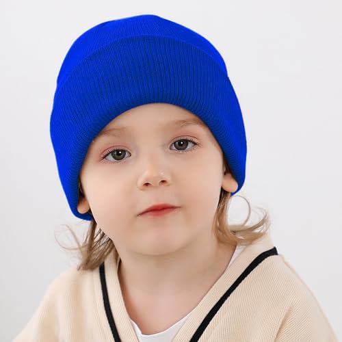DOOVID Toddler Beanie Kids Warm Knit Beanie Hat Baby Boys Girls Knit Caps - Image 4