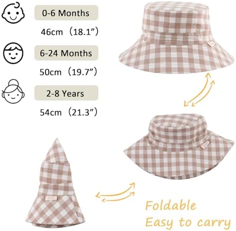 Bamery Baby Toddler Girls Bucket Hat Newborn Sun Hats - Image 6